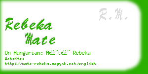 rebeka mate business card